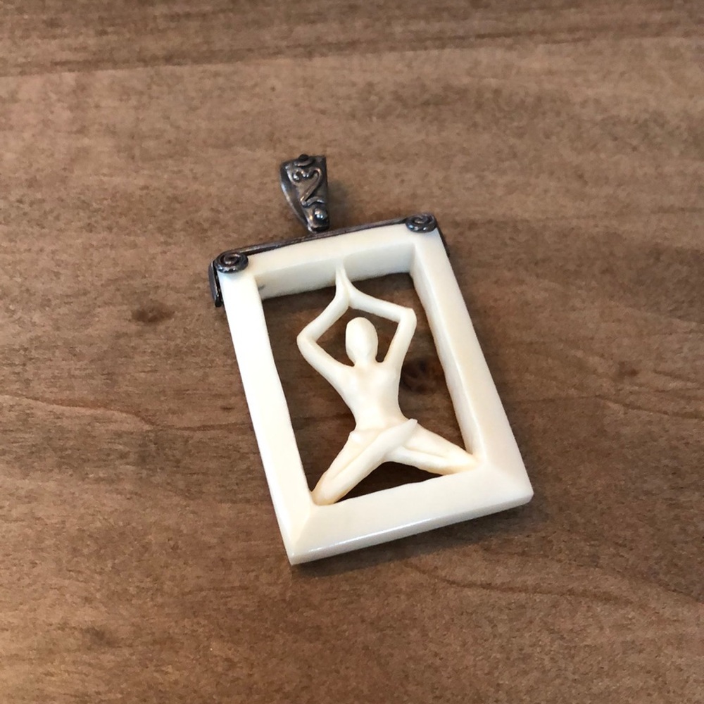 Ivory Yoga Pose Pendant